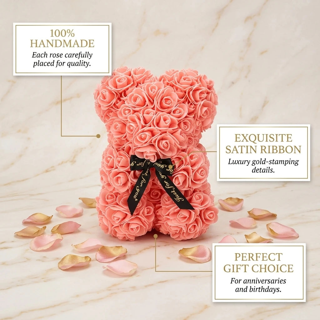 Urso de Rosas Luxuoso