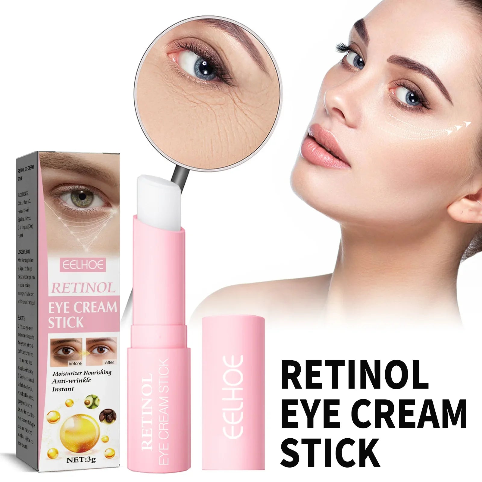 CREME ROLL-ON PARA ÁREA DOS OLHOS COM RETINOL