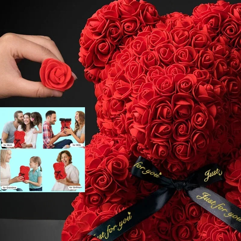 Urso de Rosas Luxuoso